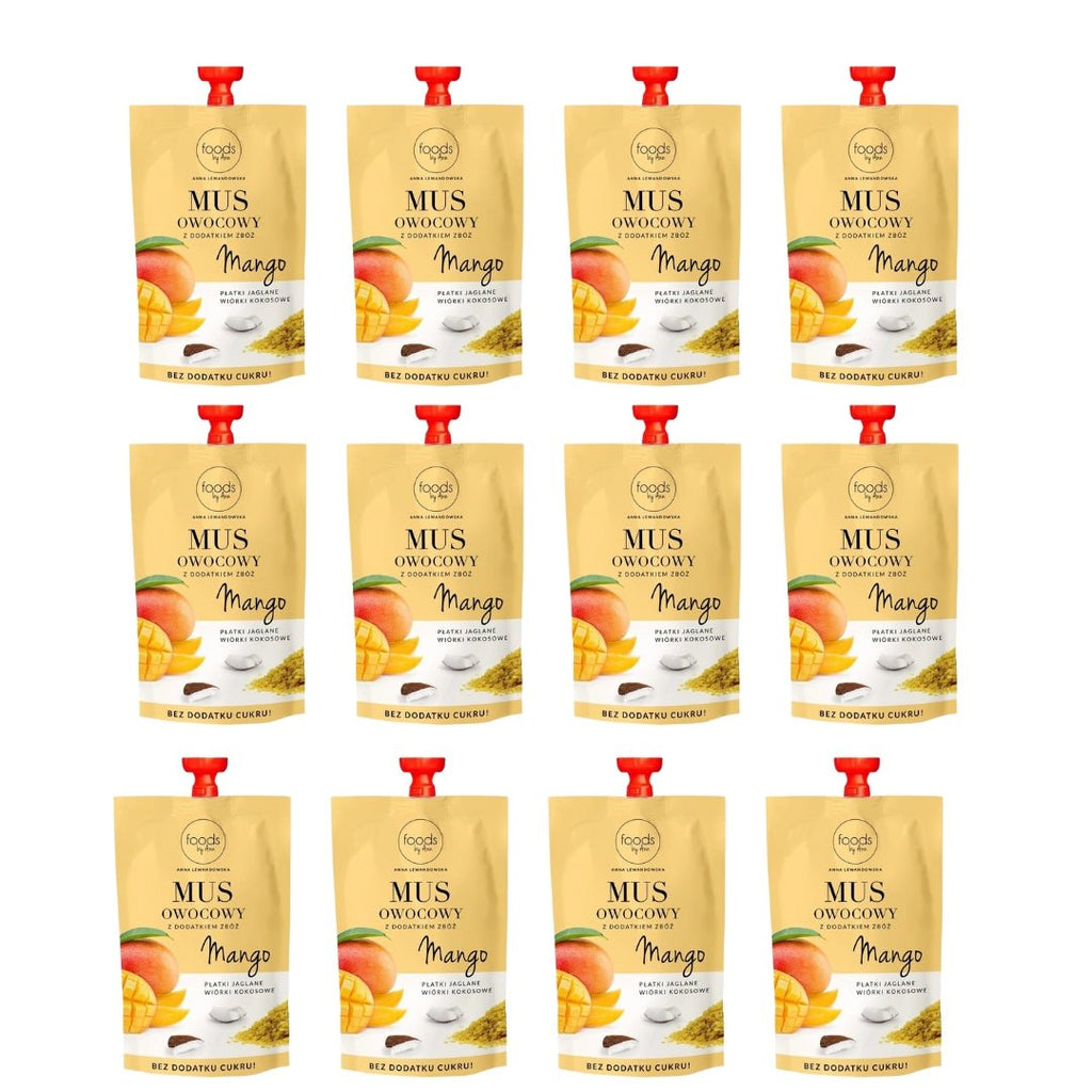 Fruit puree with cereals Mango & Millet flakes & Coconut flakes 100g x12