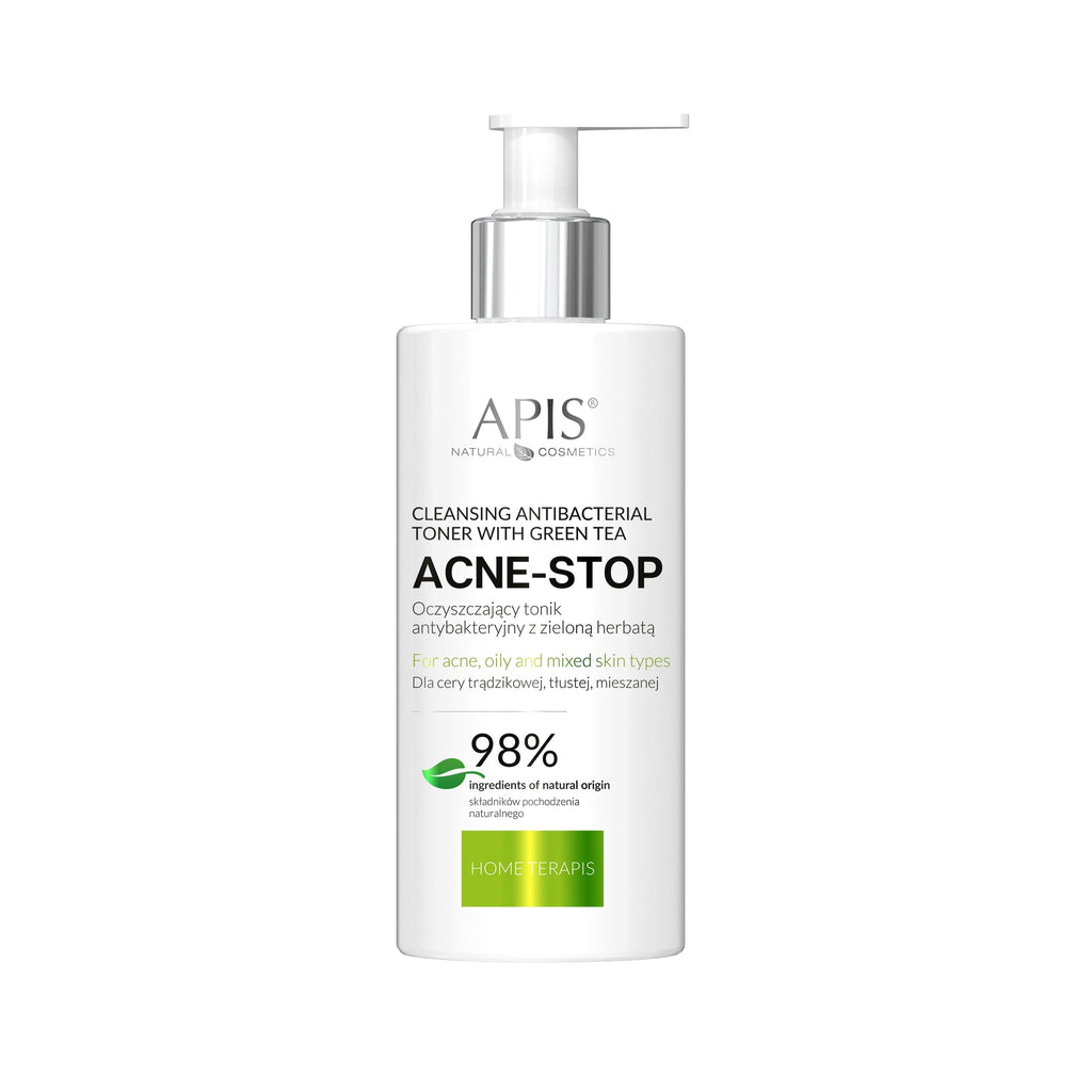 Apis ACNE-STOP Home terApis Antibacterial Cleansing Toner with Green Tea | 300ml