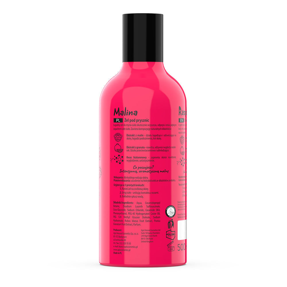 Apis Fruit Shot Raspberry Shower Gel | 500 ml
