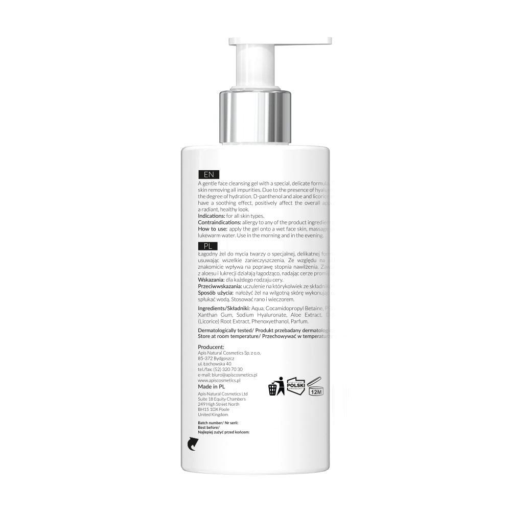 Apis Moisturising Face Wash Gel with Hyaluronic Acid | 300ml
