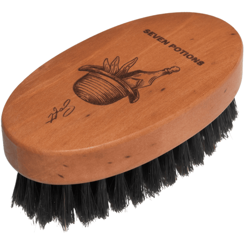 Beard Brush - Oval Shaped Pear Wood With Natural Bristles