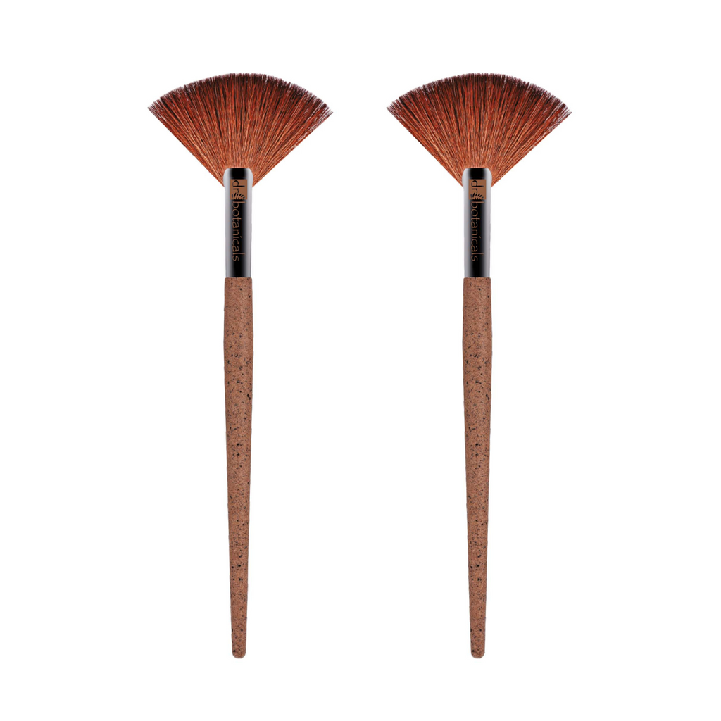 Dr Botanicals Coffee Ground Fan Brush Twin Value Savings Pack