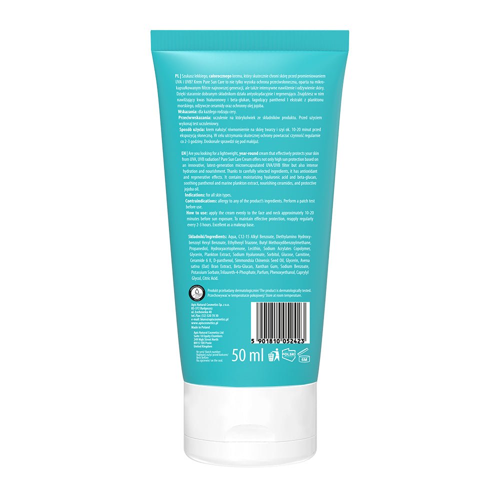 PURE SUN CARE Protective face Cream SPF50+ 50ml
