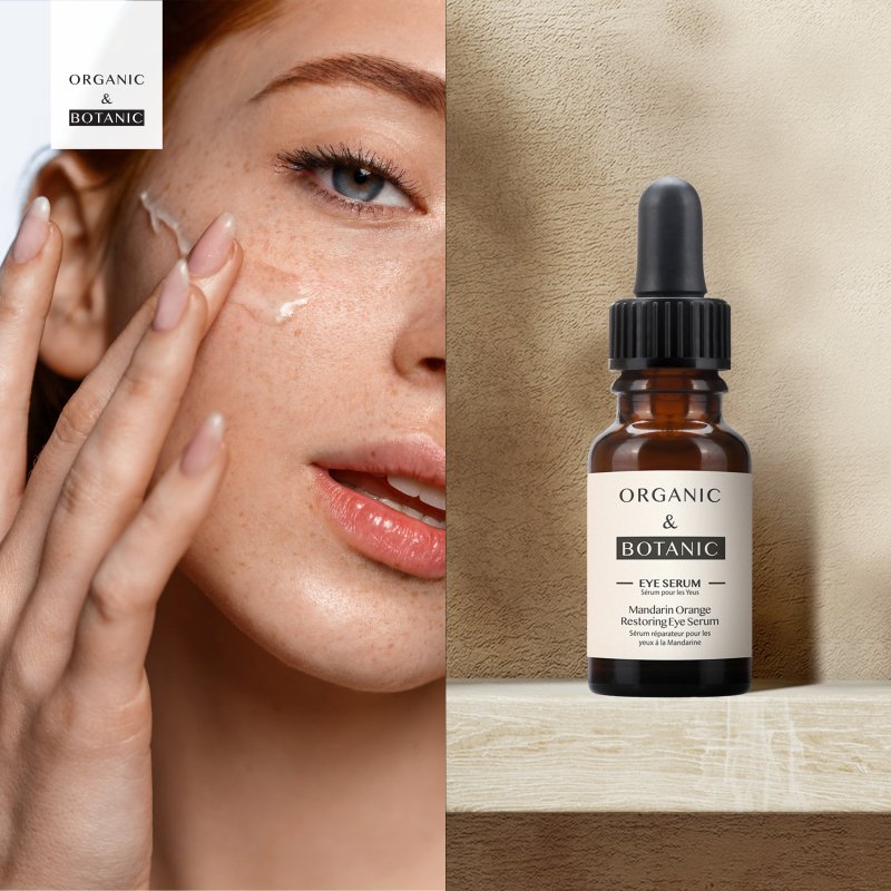 Mandarin Orange Brightening Eye Serum - 15ml - Depuffing & Hydrating with Vitamin C, Aloe Vera, & Sea Buckthorn for Radiant, Youthful Eyes