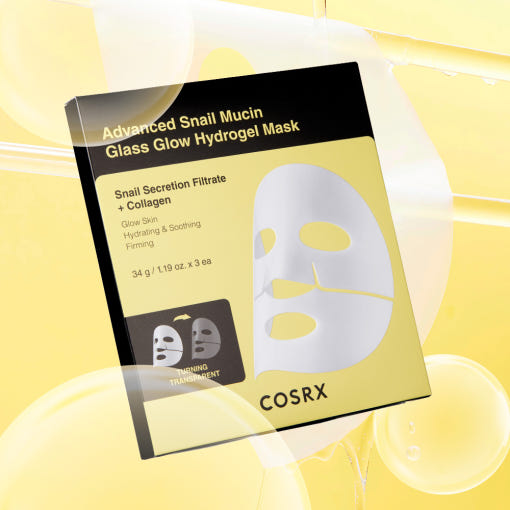 COSRX Advanced Snail Mucin Glass Glow Hydrogel Mask 34g X 3