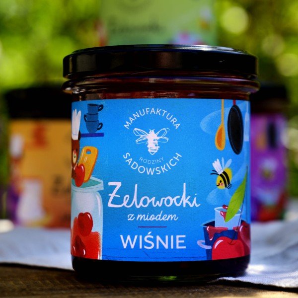 Cherries in gel with Honey "Żelowocki" 320g