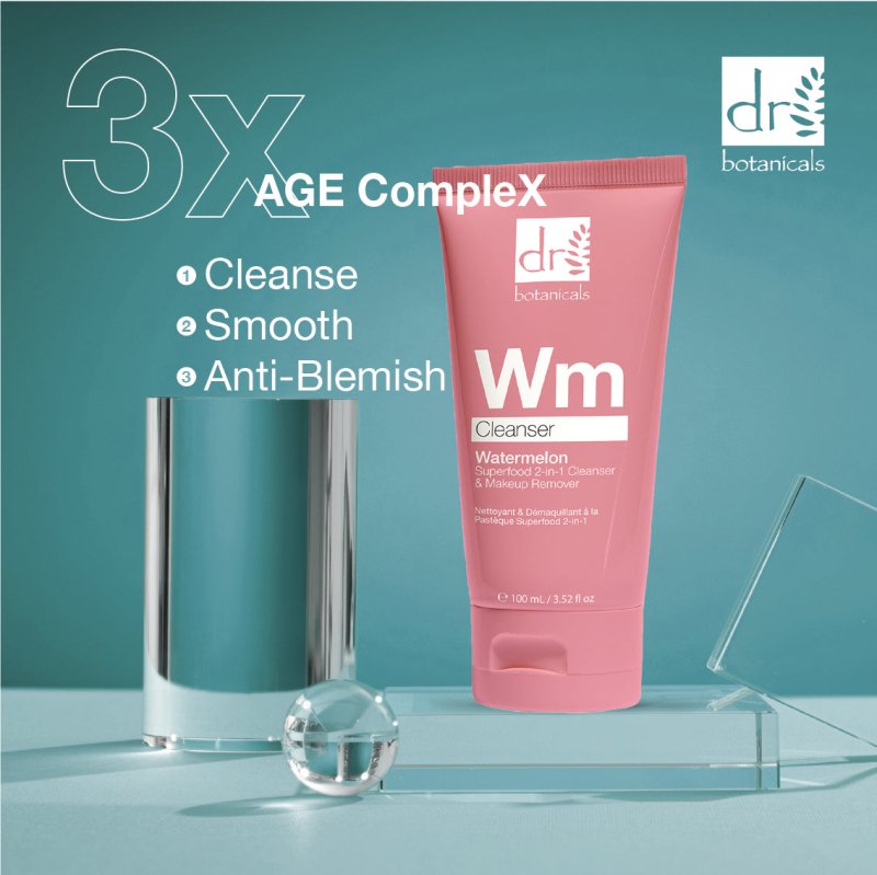 Watermelon Superfood 2-in-1 Cleanser & Makeup Remover with Glycolic Acid, Salicylic Acid and Lactic Acid 100ml